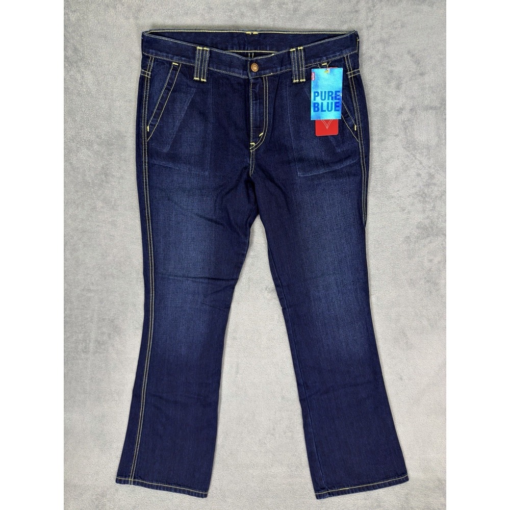 New Vintage Levis Jeans Womens 12 Blue Dark Wash Outback Demi Bootcut High Rise‎